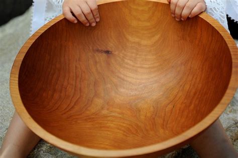 large wood salad bowl handmade.